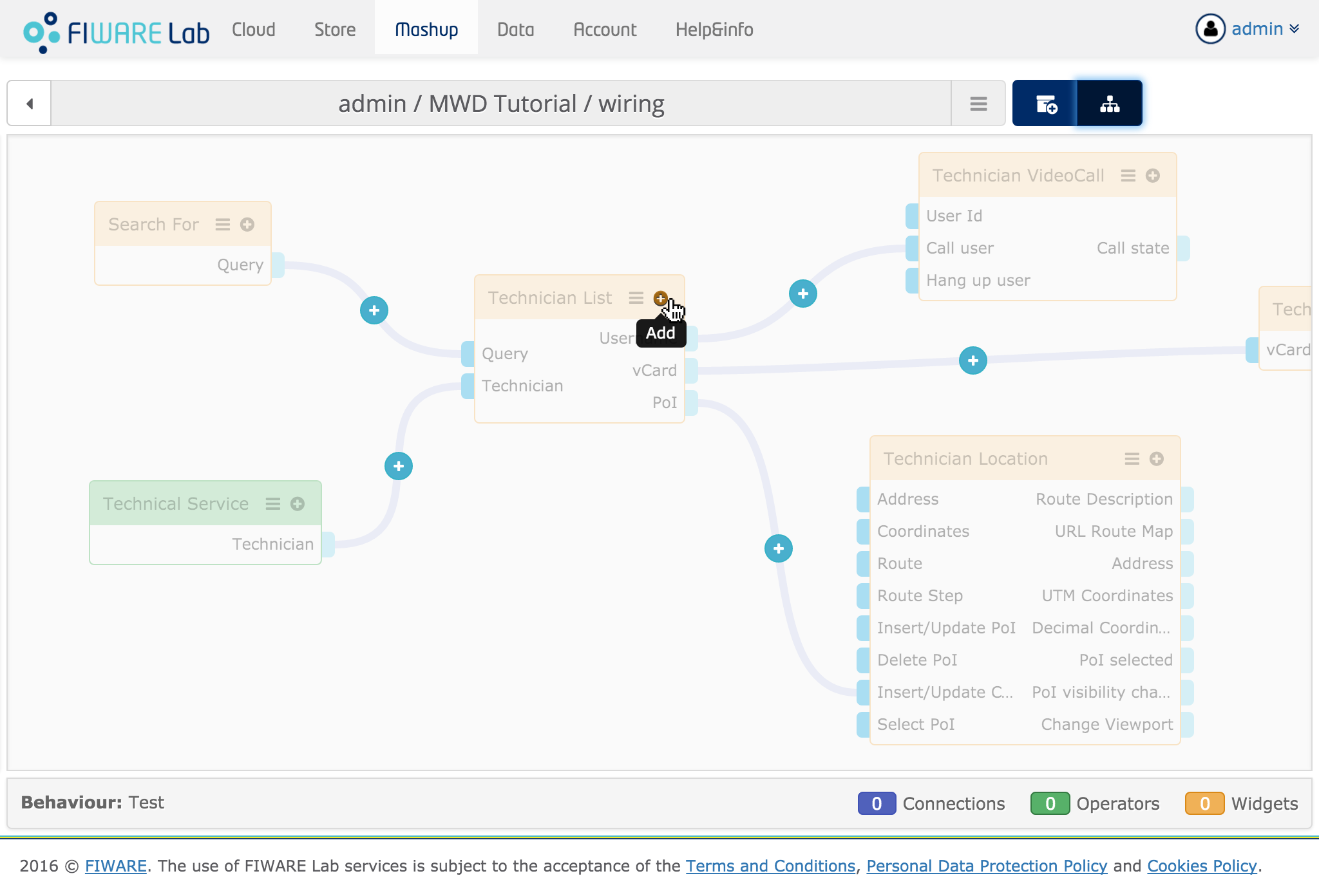 Component *Add* button