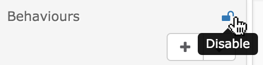 *Disable* behaviour engine button