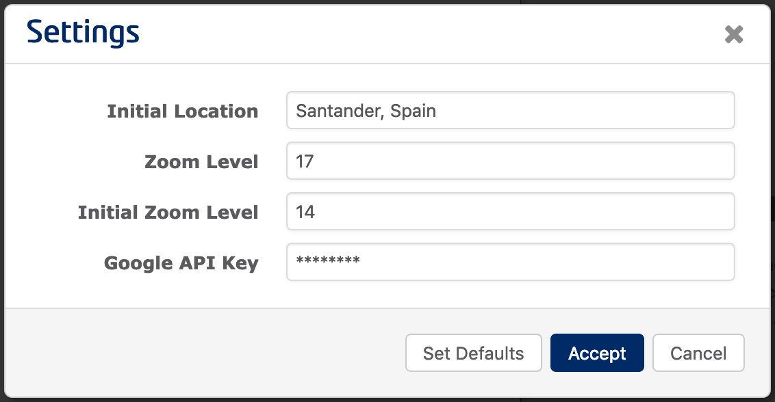 *Map Viewer* Settings